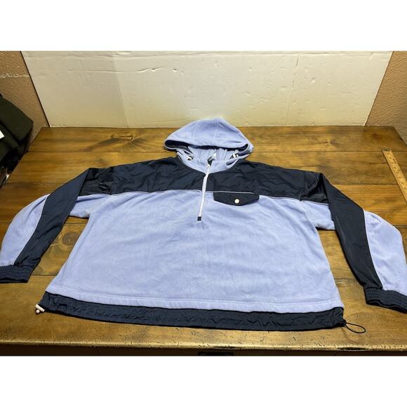 Athleta Zion Micro Fleece 1/2 Zip Victorian Periwinkle Size Women's Large - Picture 1 of 13